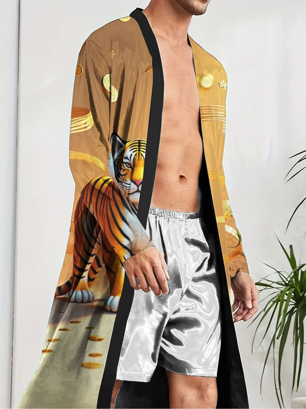 1pcs Men's Robes 2026 Spring/Summer Shower robe Graphic Sleepwear Breathable Funny pajamas Bathrobe men Bathrobe man 3D Printed
