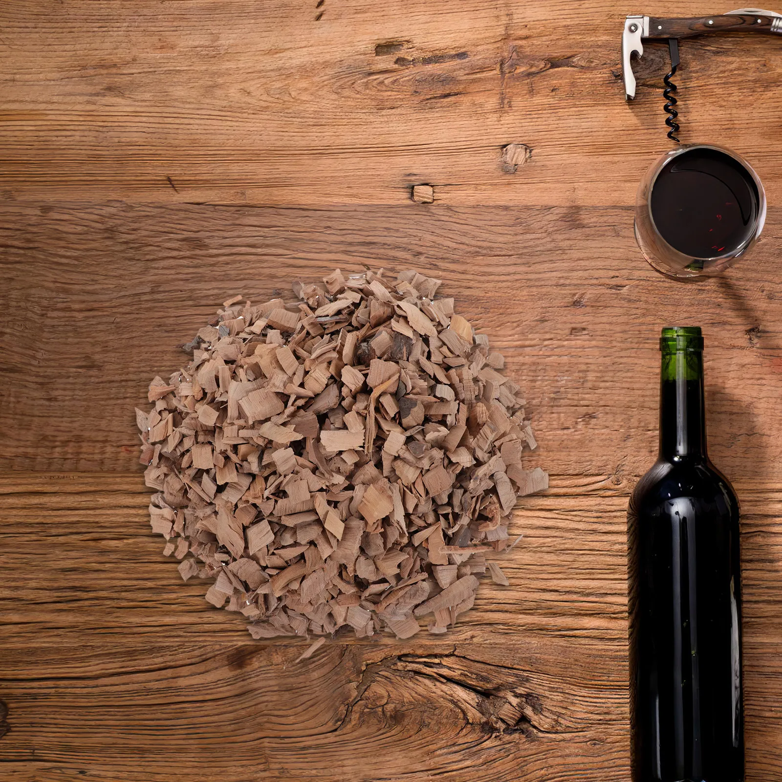 500G Toasted French Oak Chips for Wine Barrel Aging Brewing Supplies Enhance Homemade Red Wine Complexity Aroma Whiskey Bbq