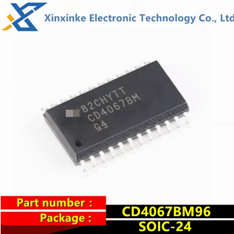 10PCS CD4067BM96CD4067BM CD4067 SOIC-24 CMOS Single 16-Channel Analog Multiplexer and Demultiplexer Brand New Original