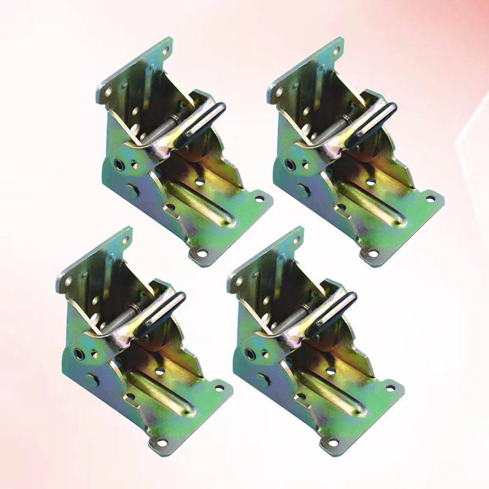4Pcs Collapsible Self-Locking Folding Table Leg Hinges Support Frame Bracket Locking Home Furniture Support Frame