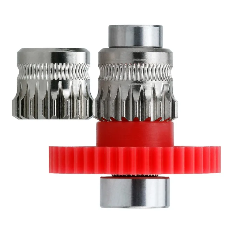 Integrated Hardened Steel Gear Extruder Kit Nickel Plated Nano Coating Wear Resistant Precision Upgrade Parts for 3D Printer