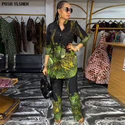 Two 2 Piece Pant Sets Women Outfit Summer Clothes African Dresses for Women 2024 Sexys New in Matching Set Dames Africa Clothing