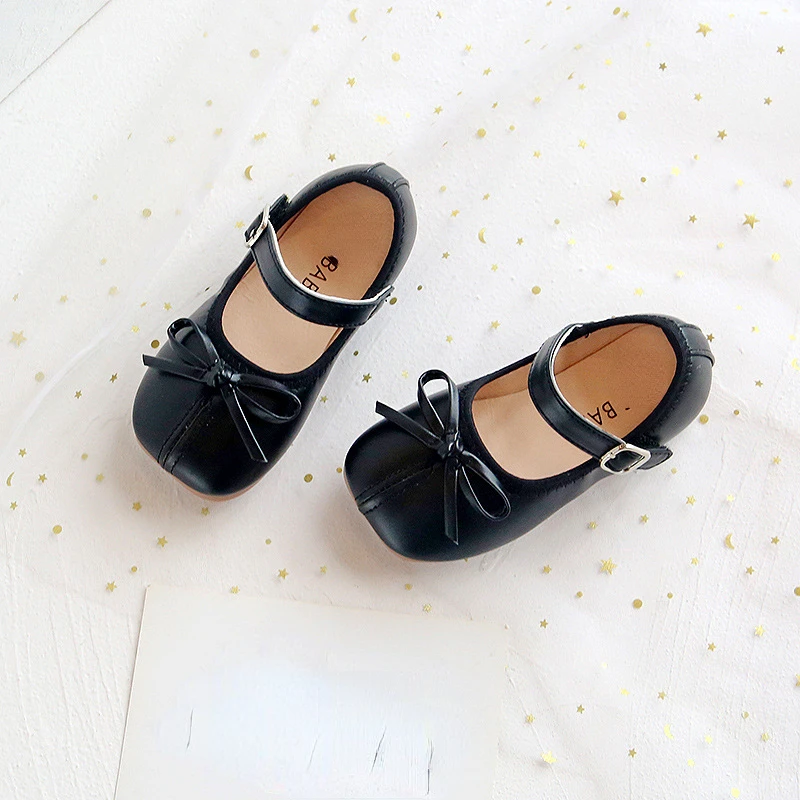 туфли Mary Janes Shoes Kid Leather Shoes 2023 Spring Cute Princess Shoes Soft Sole Baby Single Shoes Sweet Girl Shoes Kids Shoes