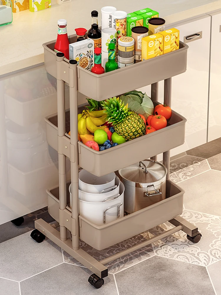 

Snack storage rack, household kitchen trolley storage rack, living room storage rack