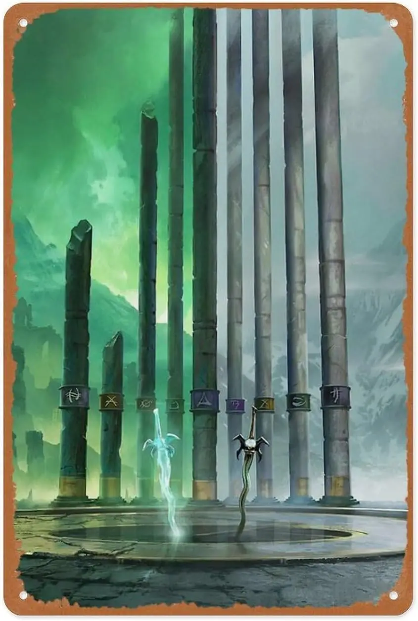 Retro Game Metal Sign - Legacy of Kain The Pillars - 8x12 Inch Video Game Wall Art | Console Classic Decor for Gaming Dens sign