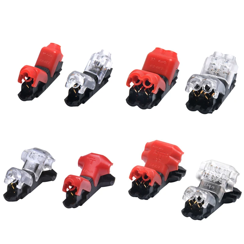 T1/2 H1/2 type 1Pin 2Pin DC/AC  10A Wire Connector 18-22AWG no welding scotch lock Quick Connector cable clamp Terminal Block