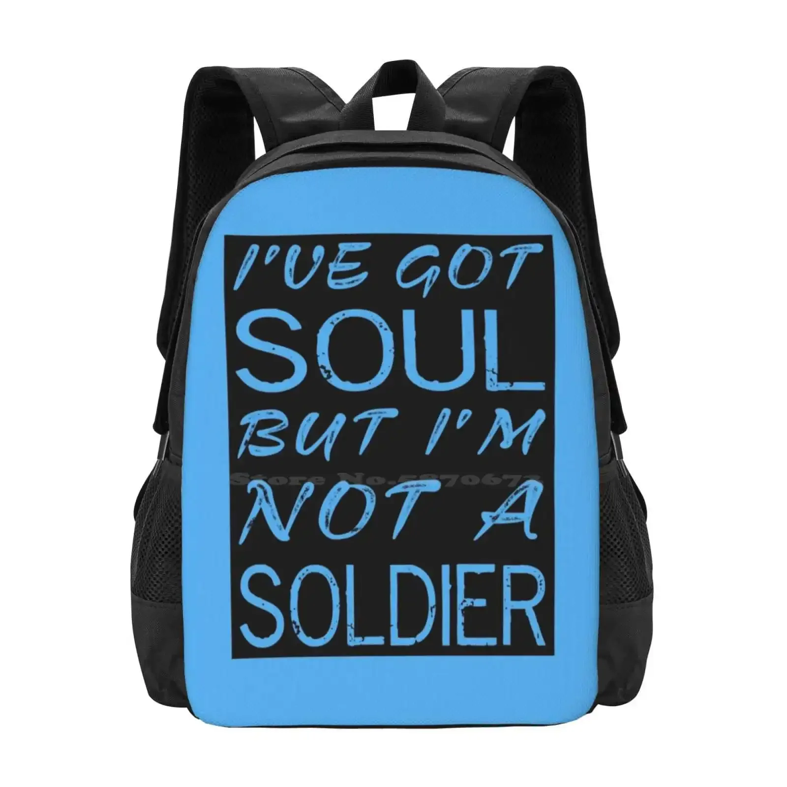 

I'Ve Got Soul Hot Sale Schoolbag Backpack Fashion Bags Ive Got Soul But Im Not A Soldier Song Lyrics The Killers Music Lyrics