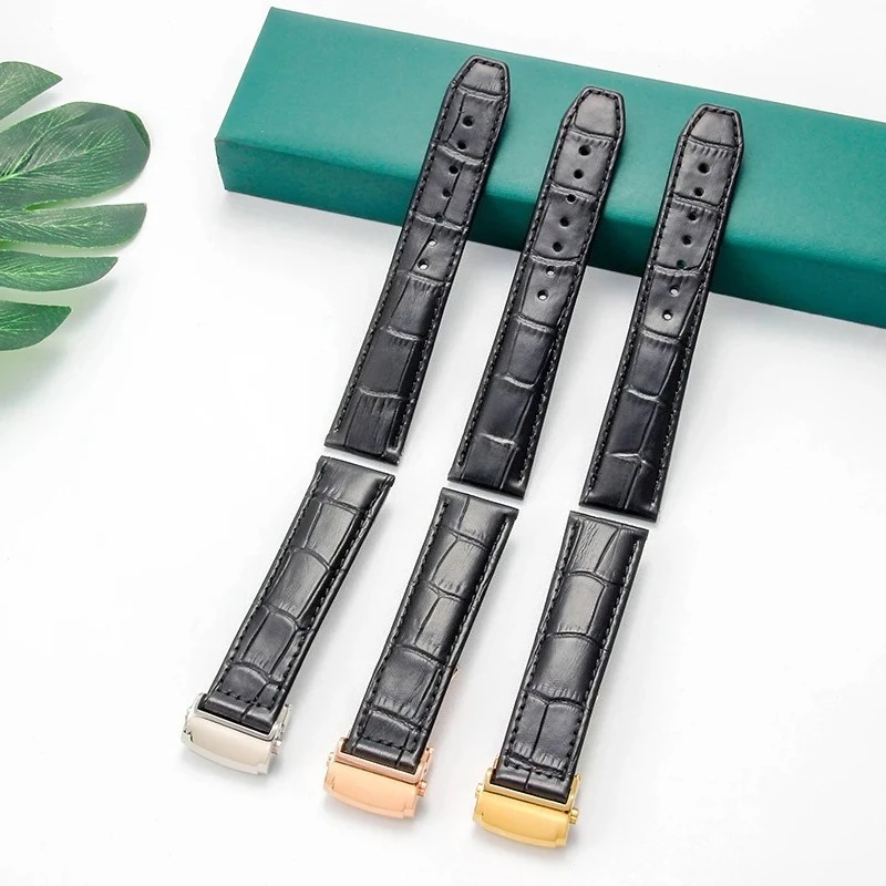 يتوهم الخيزران الملمس حزام الساعات ل موريس لاكروا بونتوس PT6098 PT6388 ليه كلاسيكس LC6017 قسط جلد البقر حزام 20 22 مللي متر