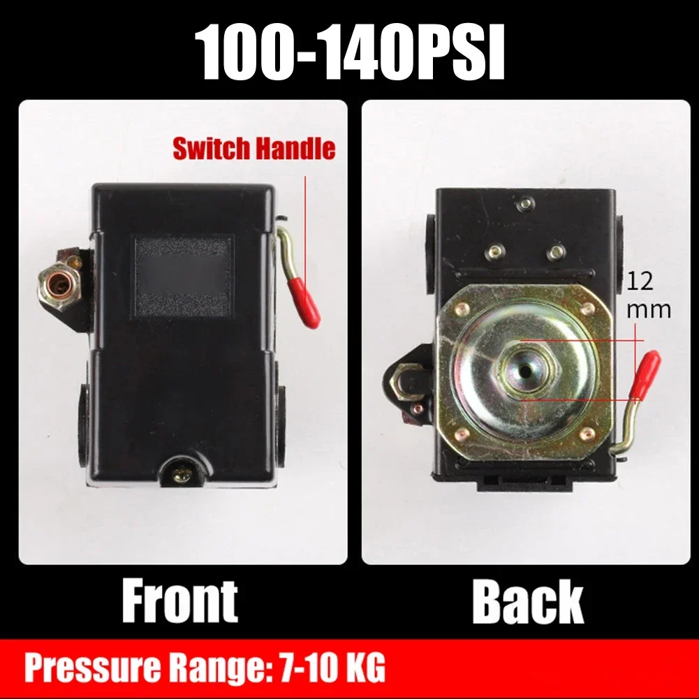 1pc Pressure Switch Regular Single Port Pressure Switch With Heavy Duty 26A Contacts For Air Compressor Air Pump 70-110PSI
