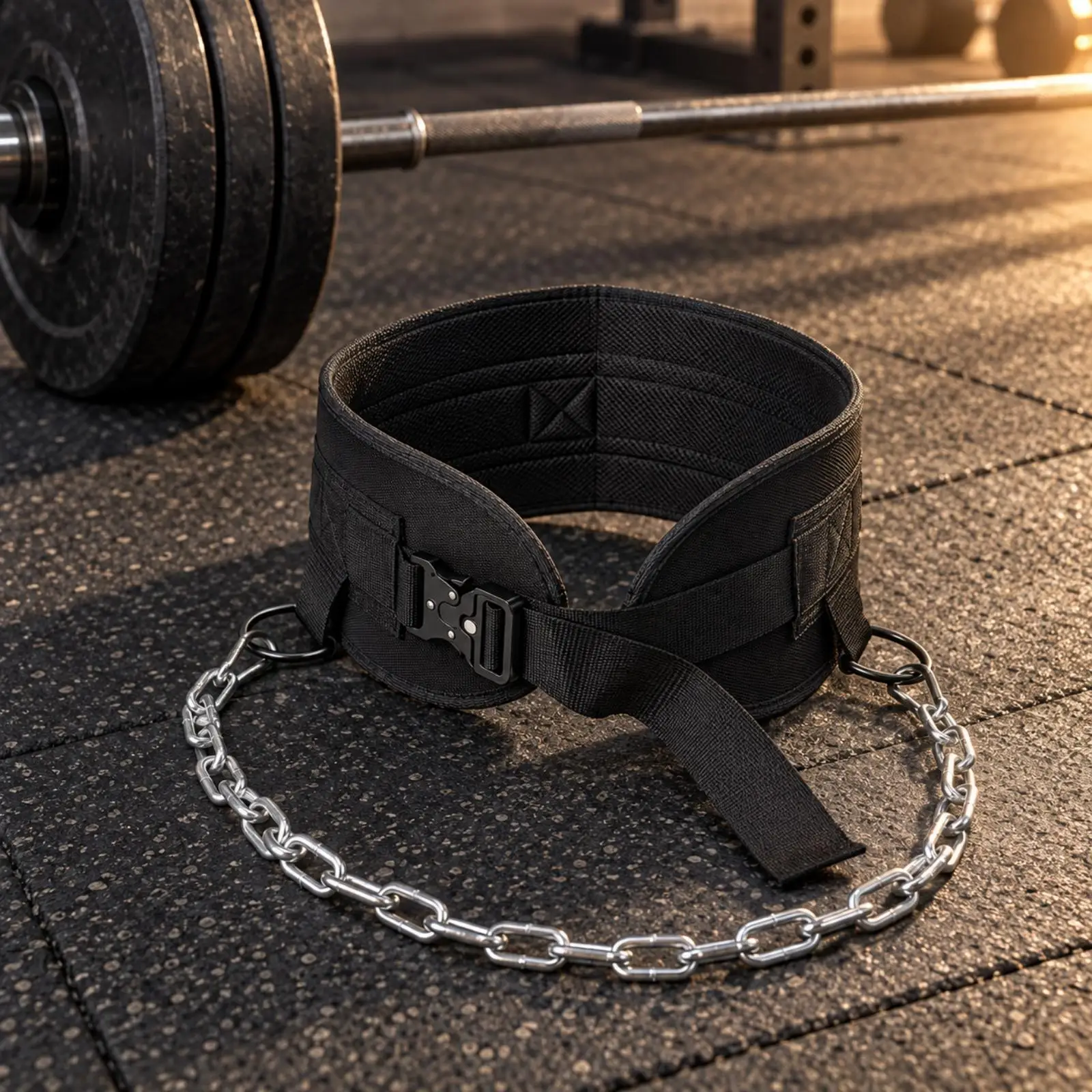 Quick Release Alloy Buckle Training Belt for Weighted Pull Ups Dips and Squats Strength Building