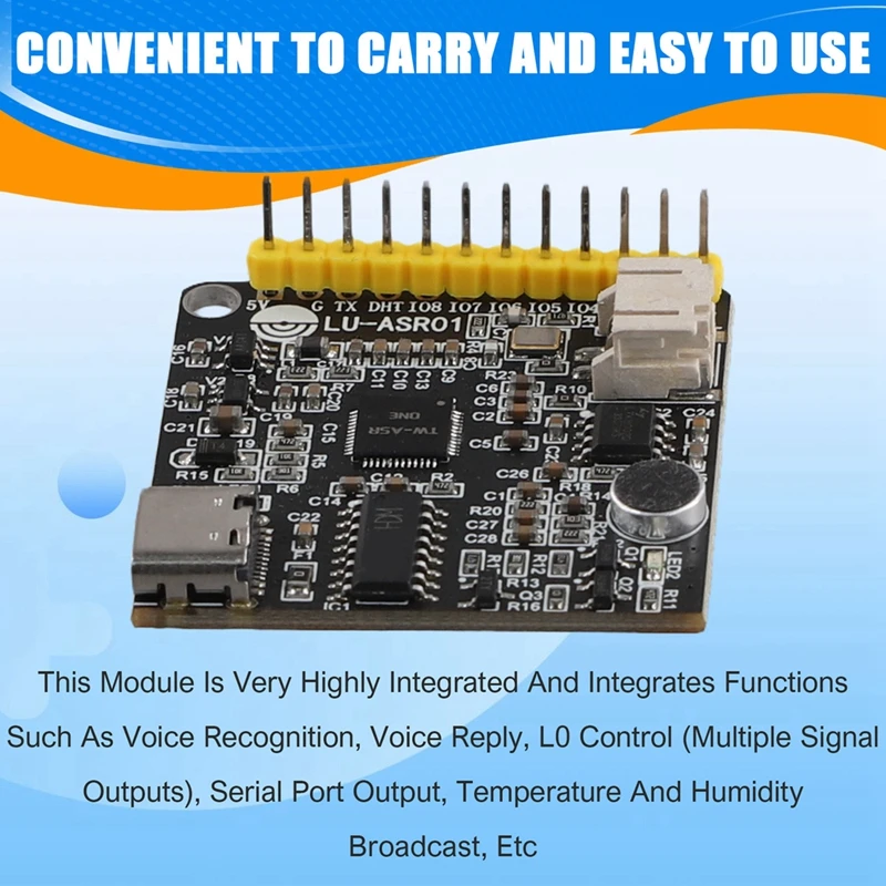 A73E-LU-ASR01 Intelligent Speech Recognition Module Offline Recognition Customized Phrase LD3320 One Click Burning Module