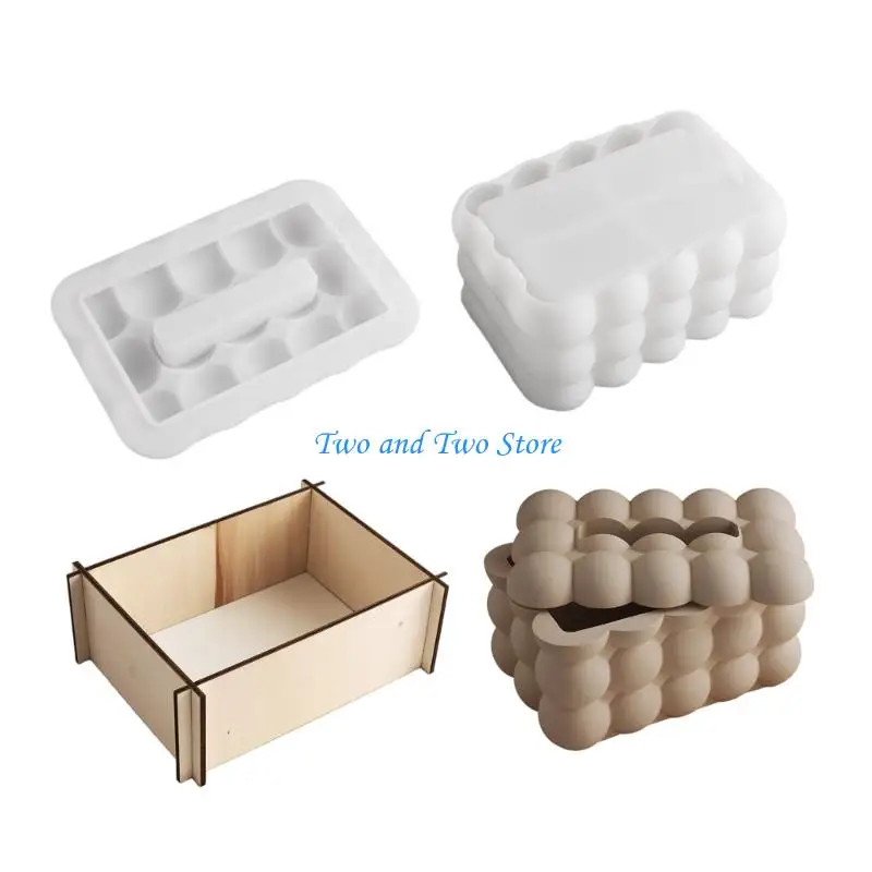 

HX6F Versatile Silicone Tissue Box Mould for Art Crafting and Small Item Storage