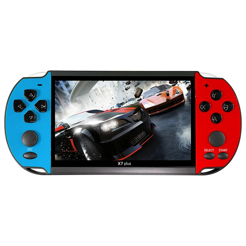 X7 Plus Handheld Game Console 5.1 Inch Screen Handheld Game Player 10000+ HD Games Portable Video Game Console AV/TV Output Gift