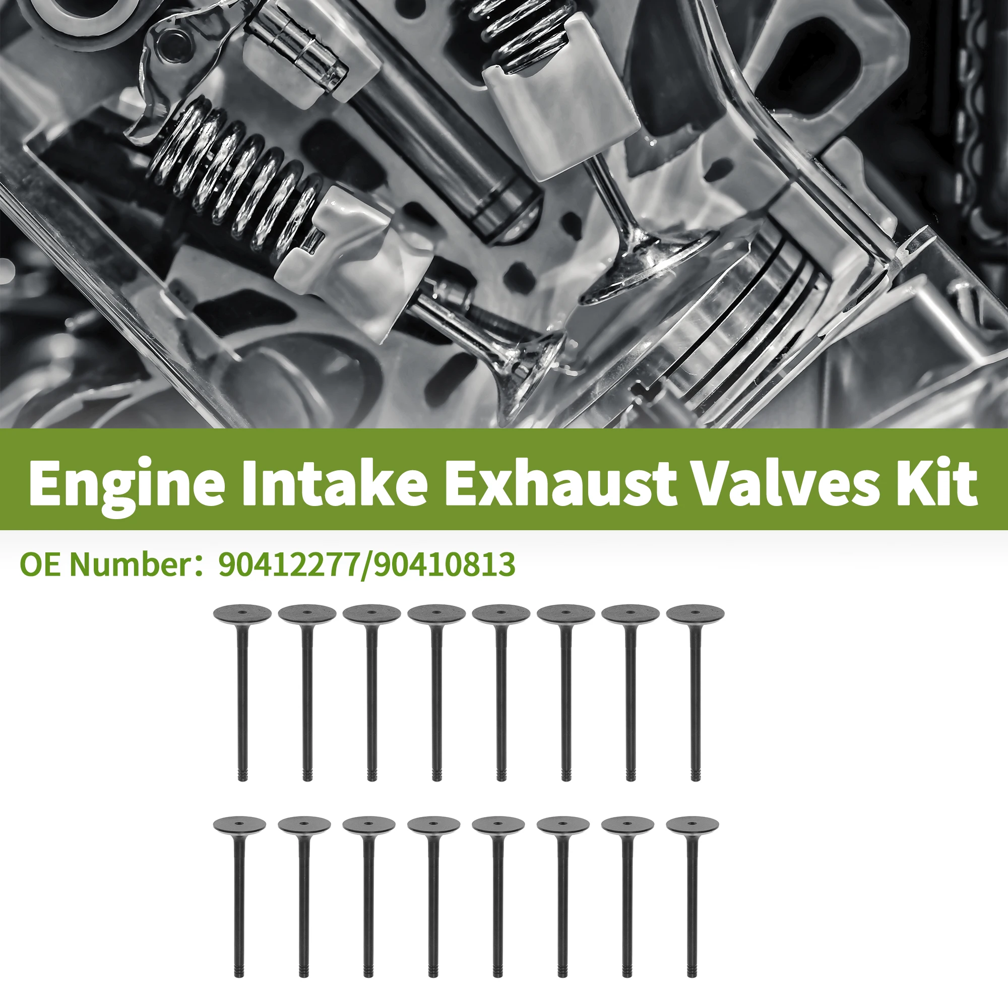 

X Autohaux No.90412277 Engine Intake Exhaust Valves Kit for Saturn Vue 3.0 2002-2003 1 Set