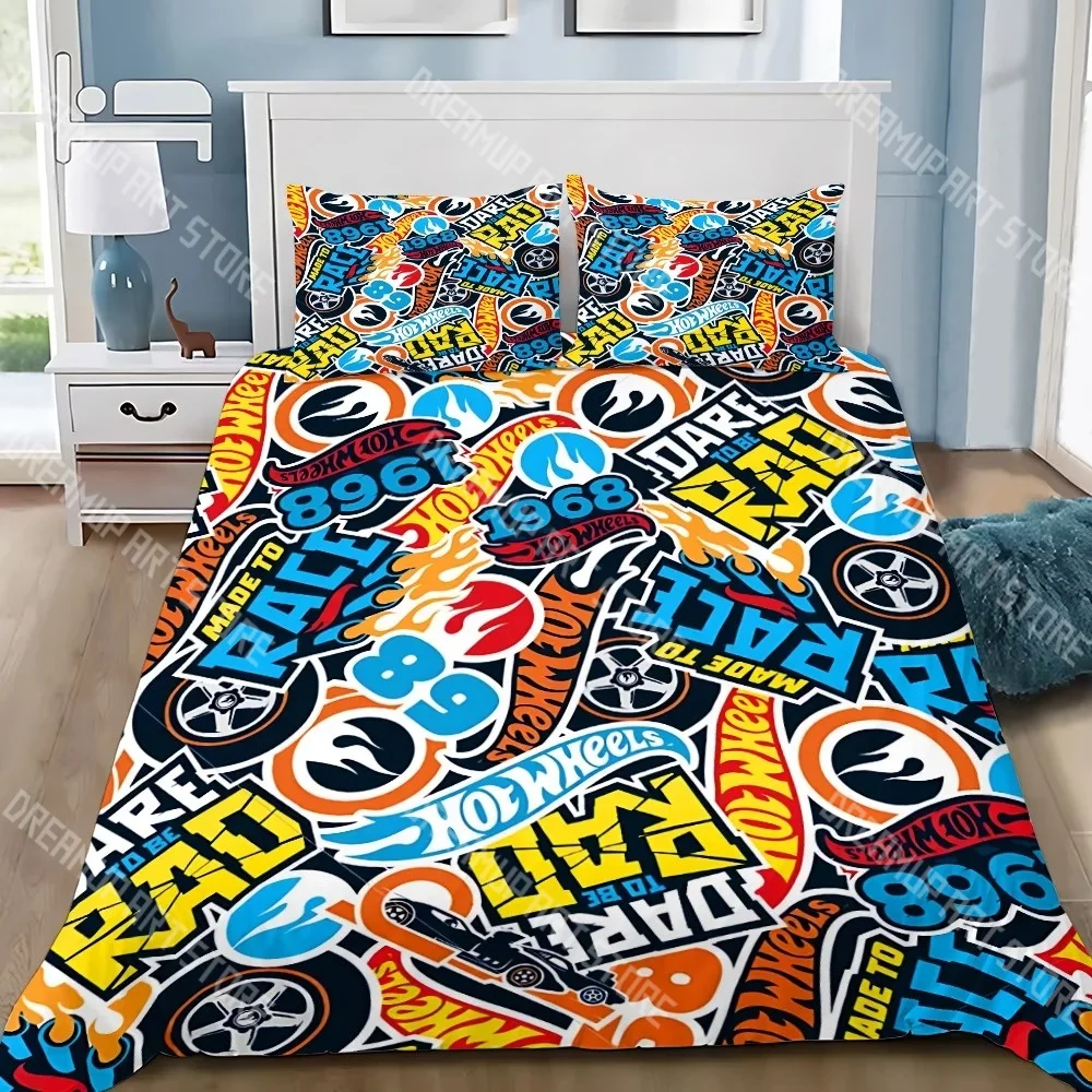 Fashion Hot Game W-Wheels Bedding Set Single Twin Full Queen King Size Bed Set Kids Bedroom Duvetcover Sets Bed Sheet Set