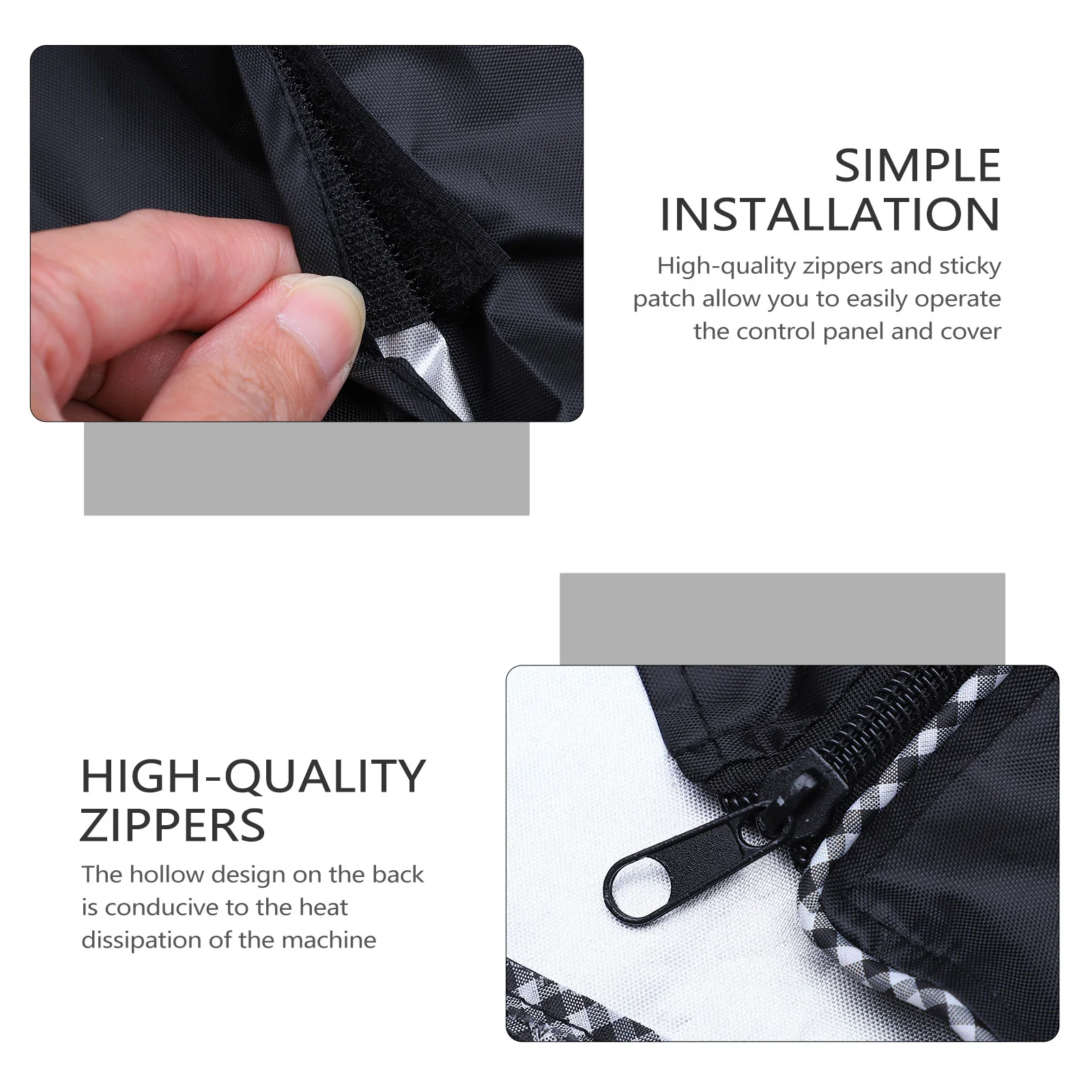 غطاء الغسالة مقاوم للماء قماش أكسفورد سميكة حامي اللوحة الأمامية شريط مرن الغبار غطاء مجفف الغسالة #4