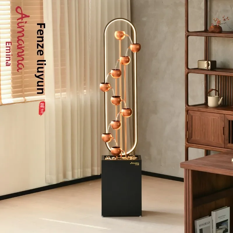 A31- flowing water ornament circulating water modern simple floor generating wealth entrance living room fountain water feature