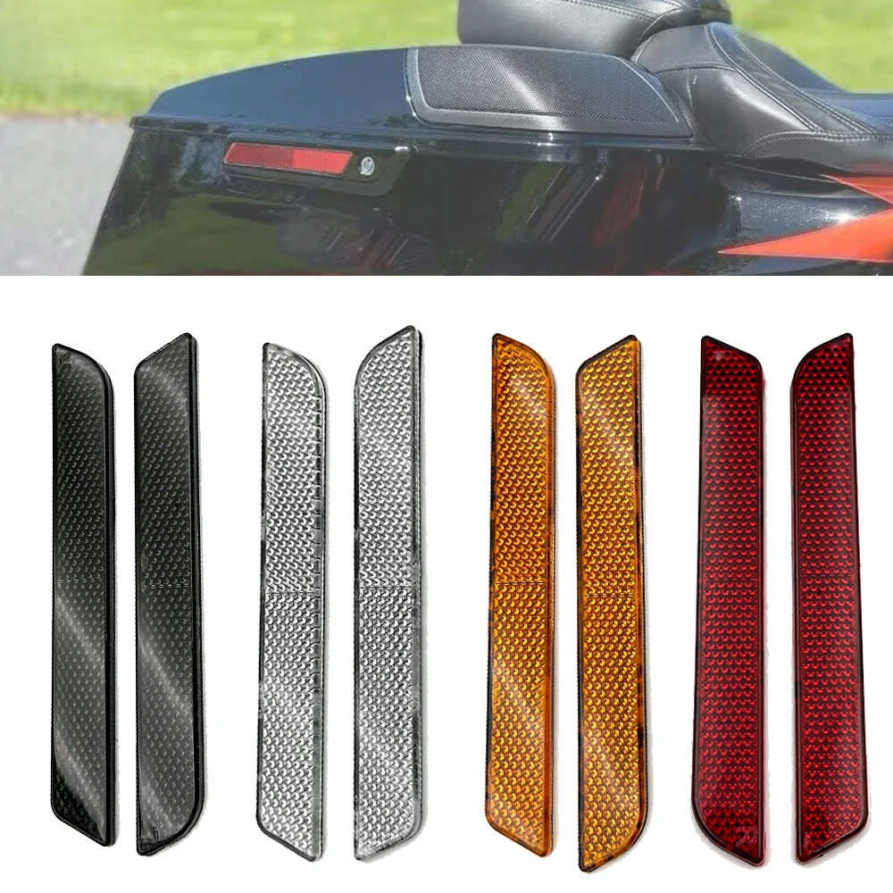 

Motorcycle Saddlebag Guard Reflector Cover strips For Harley Touring Street Road Glide Road King FLT/FLHT Ultra Limited 98-13