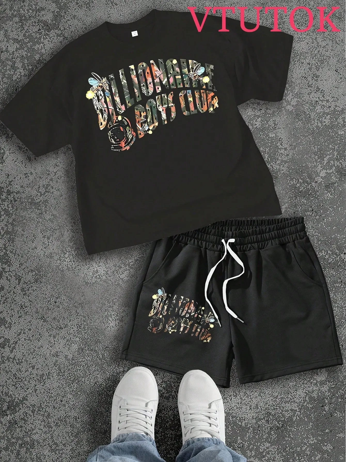 

2026 Summer Men's Suit with Letter Print Breathable Lightweight Casual Fashionable Outdoor Men's Clothing
