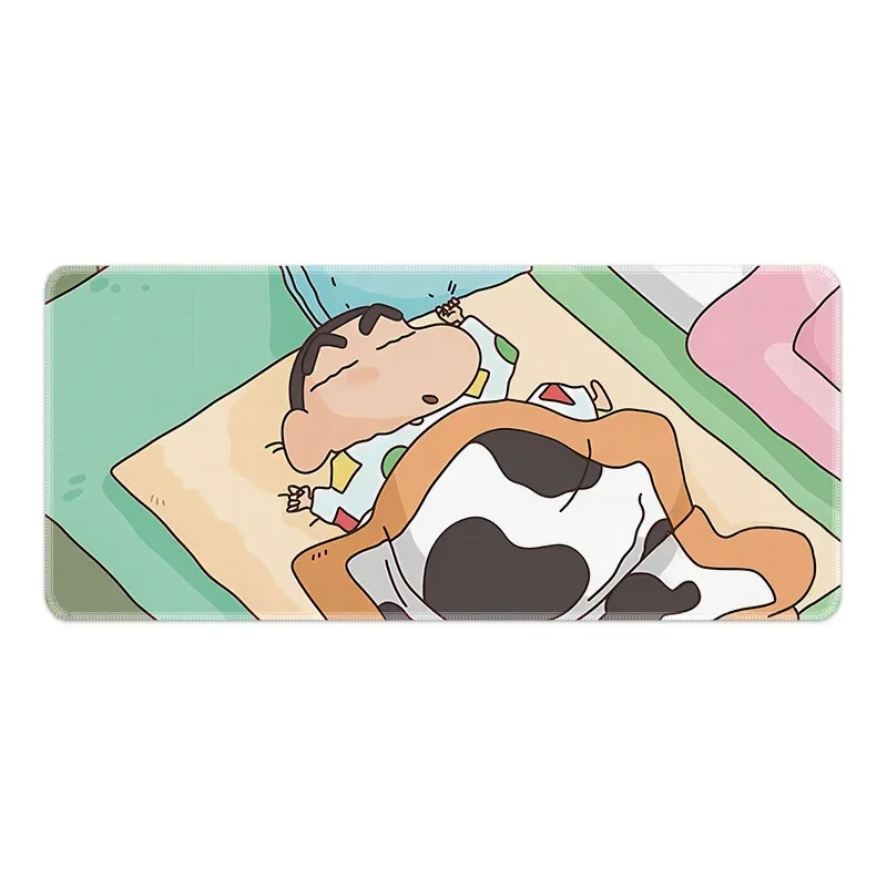 Desenhos animados Crayon Shin-Chan Mouse Pad, Grande e Grosso, Menina bonito dos desenhos animados, Teclado do computador Desk Pad, Acessórios de mesa, Novo