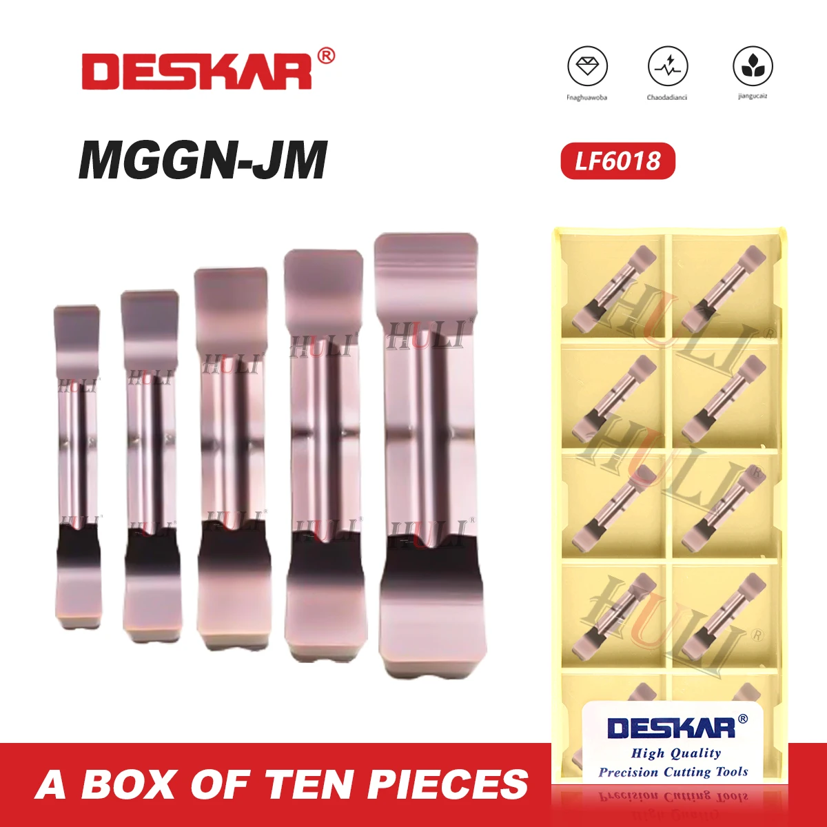 

DESKAR 100% Original MGGN Stainless Steel Series MGGN150 200 250 300 400 500 -JM LF6018 CNC Lathe Tools Carbide Grooving Inserts