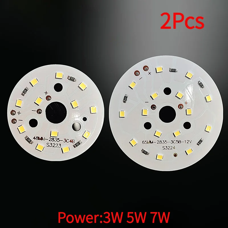 2Pcs DC12V Lamp Bead LED Bulb Lamp 3W 5W 7W Brightness Light Board For Led Round Bulb  Bulb Led Downlight‘