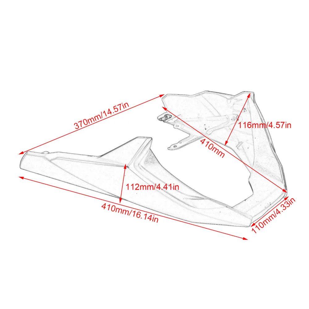 For Triumph Trident 660 2022-2026 Motorcycle Lower Engine Guard Belly Pan Cowling Skid Plate ABS Fairing With Mounting Bracket