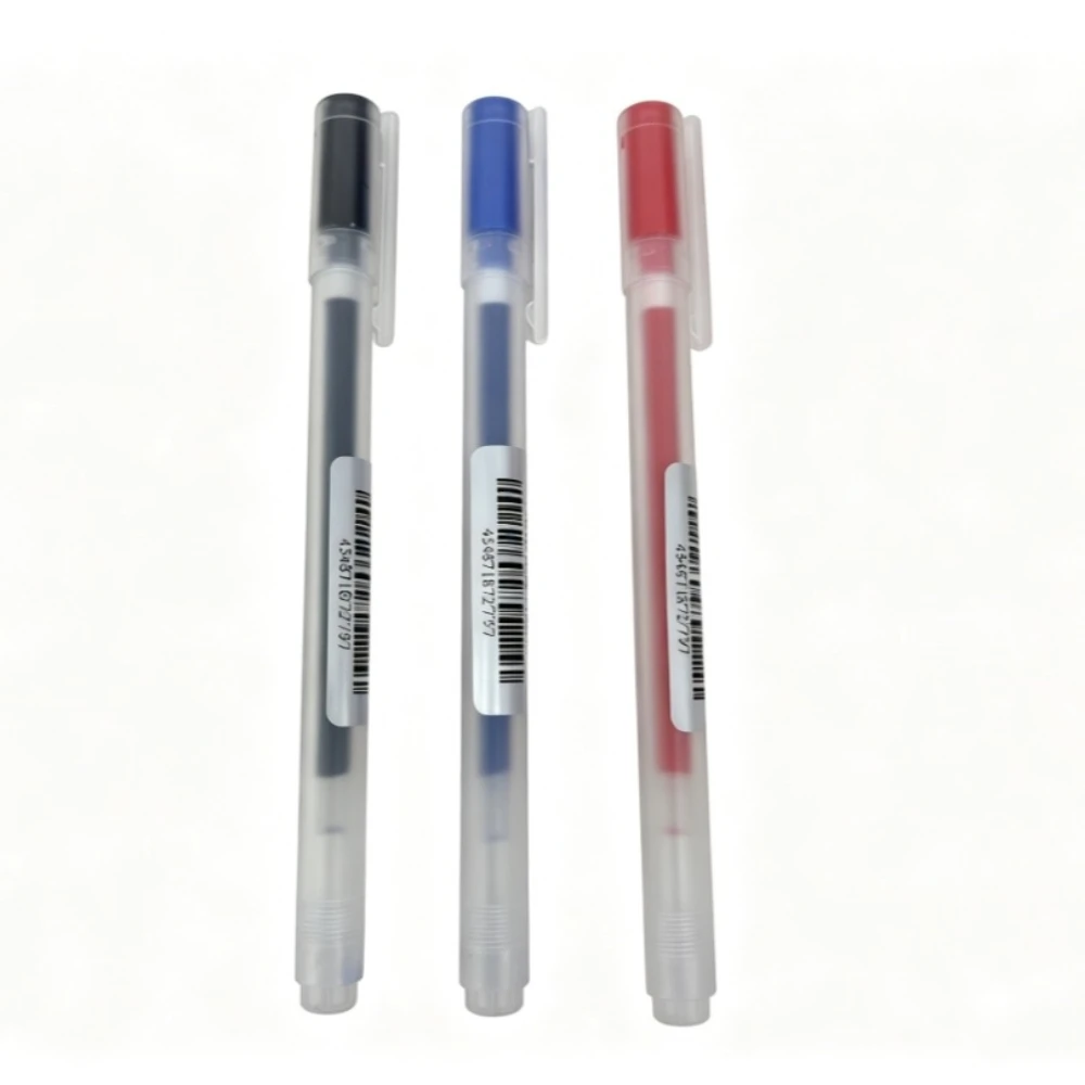 3Pcs 0.38/0.5mm Ink Refills Rod Handle MUJn Gel Pen Set Stationery Office Student Business Signature Pen Black/Red/Blue/deepblue