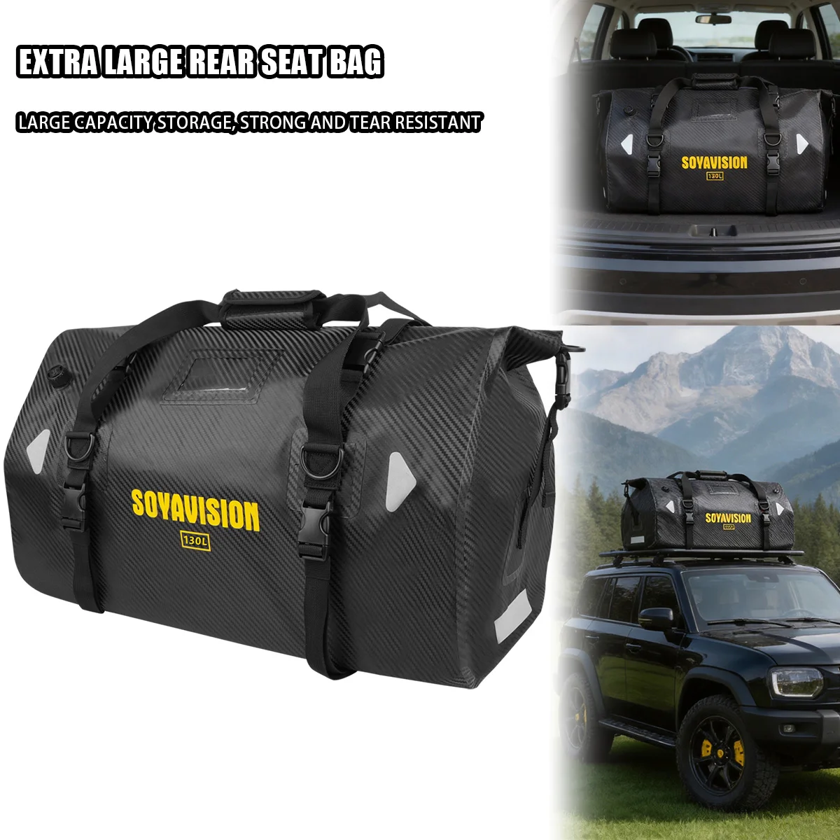 20L 50L 70L 100L 40L 66L Motorrad Wasserdichte Schwanz Tasche Reise Outdoor Trockenen Gepäck Roll Pack Tasche Motorrad Sitz Tasche – Detail 8
