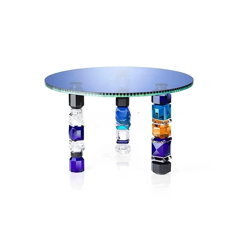light luxury living room advanced, coffee table villa large apartment designer acrylic color edge table