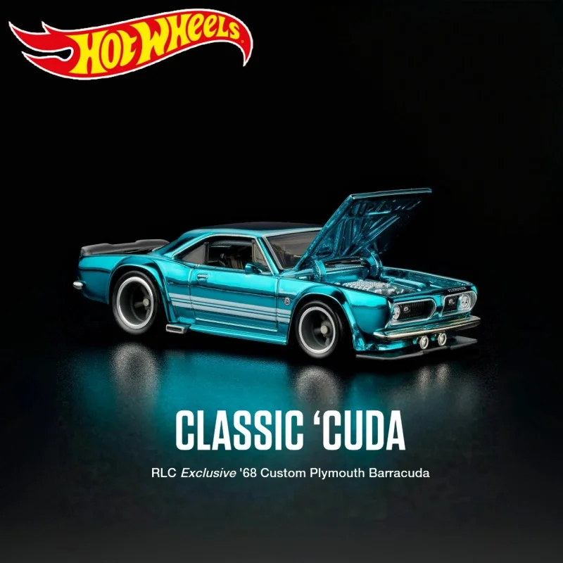 Новые оригинальные Hot Wheels Rlc 1/64 Plymouth Barracuda, имитационная модель игрушечного автомобиля, праздничные подарки, коллекционные украшения для рабочего стола, в наличии