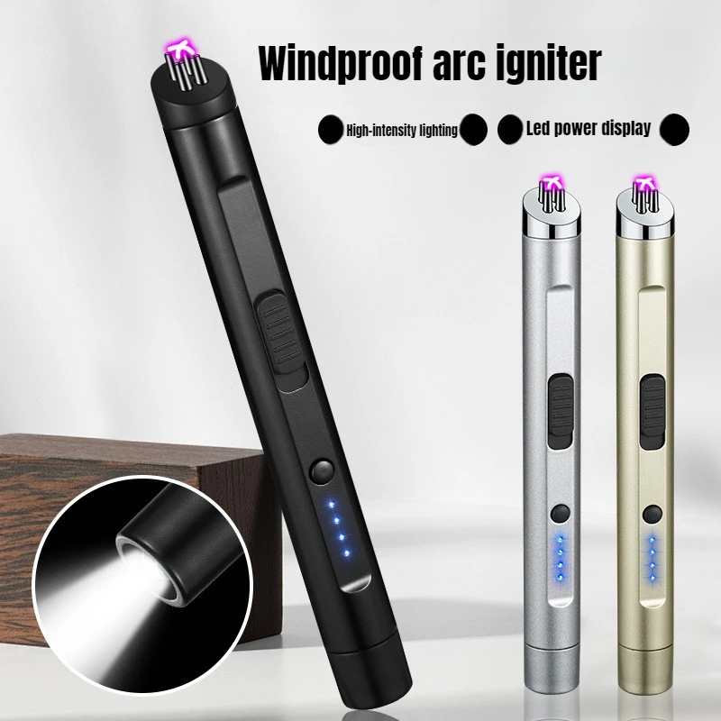 High-Temperature Plasma Dual Arc Igniter / Outdoor COB Camping Light Multifunction Lighter