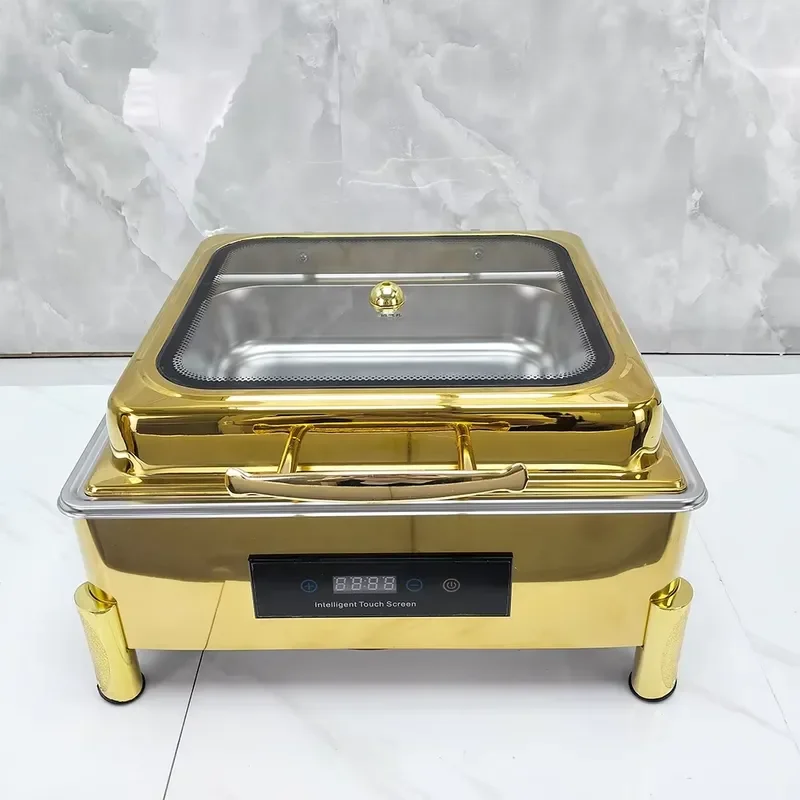 Best Selling Hotel & Restaurant Kitchen Equipment Modern Food Warmer Buffet Set Stainless Steel Square Chafing Dishes - view 4