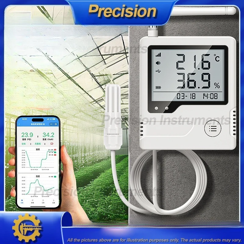 2026 WiFi Temperature Humidity Monitor for Greenhouse Cold Chain Vehicle Refrigerated Warehouse Remote Data Logger with Network