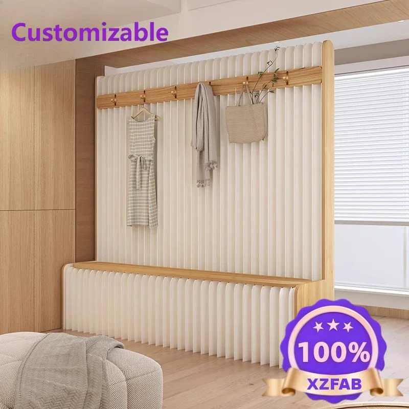 Factory Direct 2026 Coat rack Rental house floor-to-ceiling clothing hanging High value foldable hanger Entry door Shoe change s