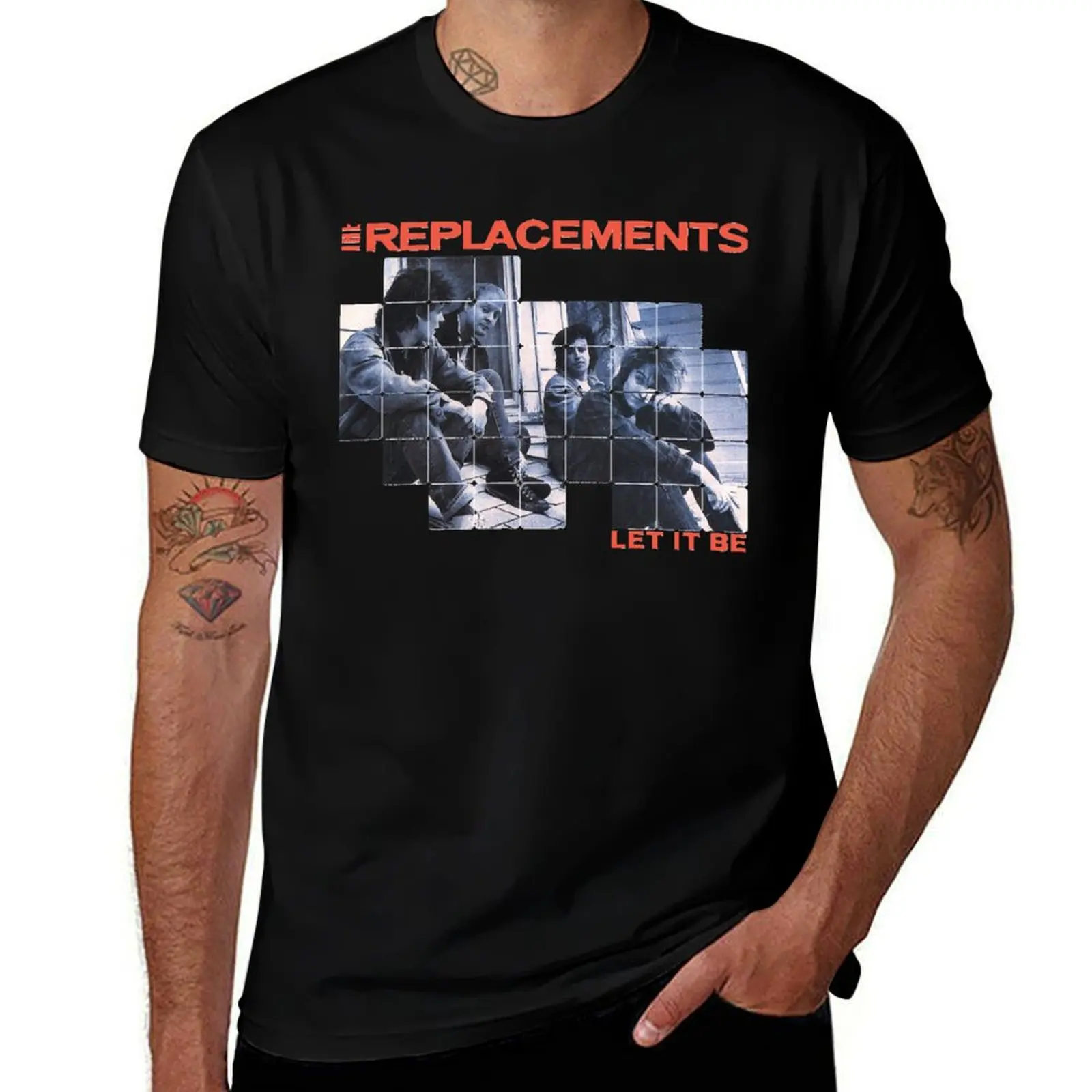 

The Replacements - Let It Be Squares T-Shirt t shirts for man pack white t shirts cotton 100%