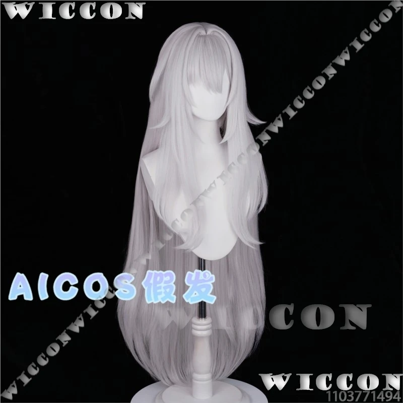 أزياء Ronova Ruler of Death Genshin Impact Game التأثيرية، شعر مستعار فضي، أغطية رأس حمراء، امرأة فتاة، دعائم الهالوين، لعب الأدوار للحفلات