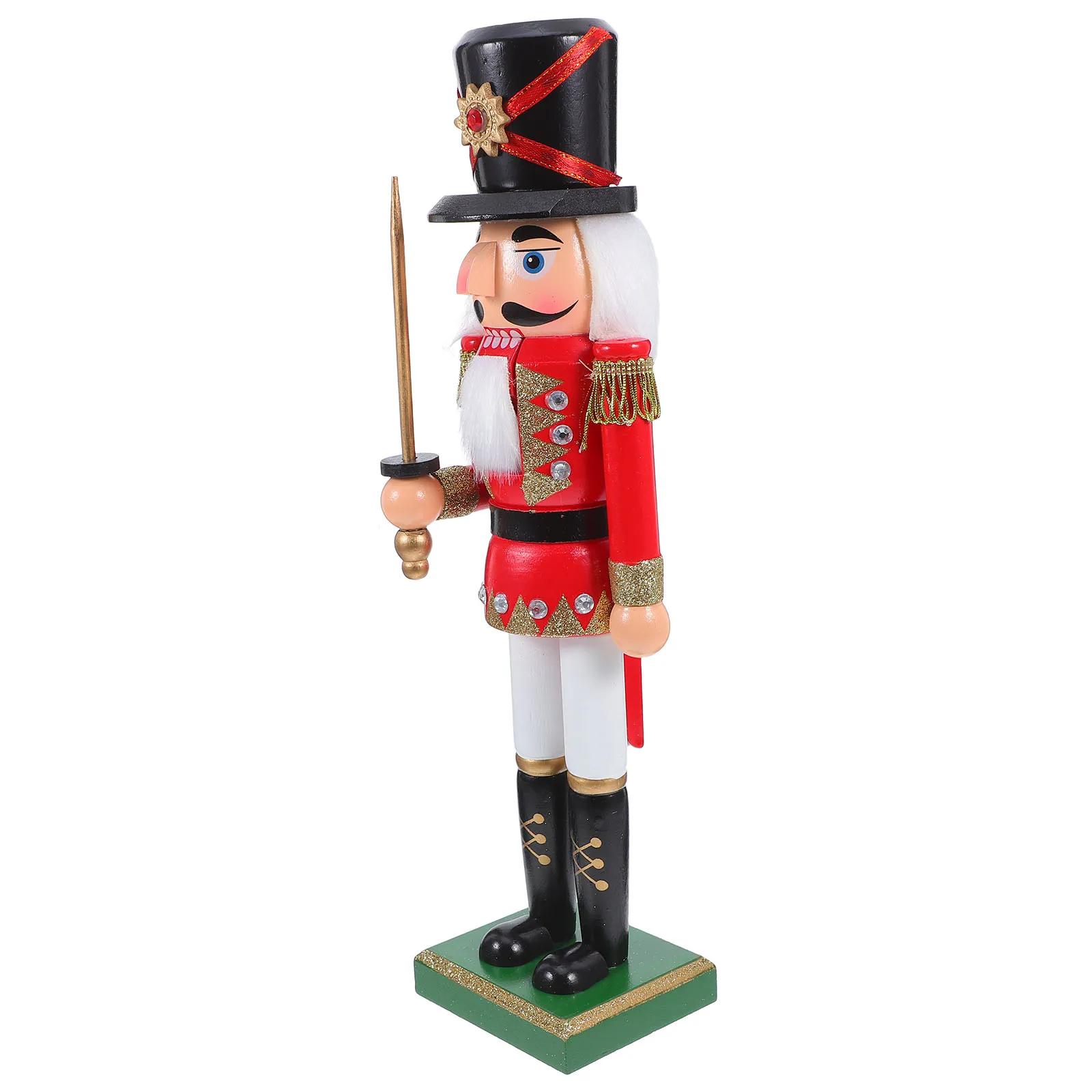 

Wooden Nutcracker Soldier Decorations Christmas Holiday Table Centerpiece Craft Funny Desktop Toy Xmas Figurine Traditional