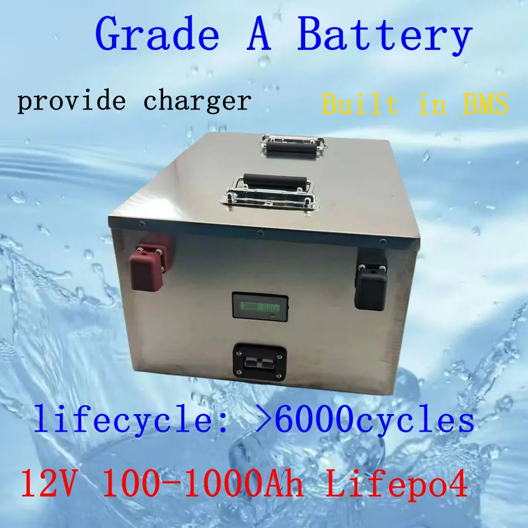 

12 В Lifepo4 100 Ач литиевая батарея 200 Ач 300 Ач 400 Ач 500 Ач 600 Ач 800 Ач 1000 Ач для 1 кВт 2 кВт автономной резервной солнечной системы