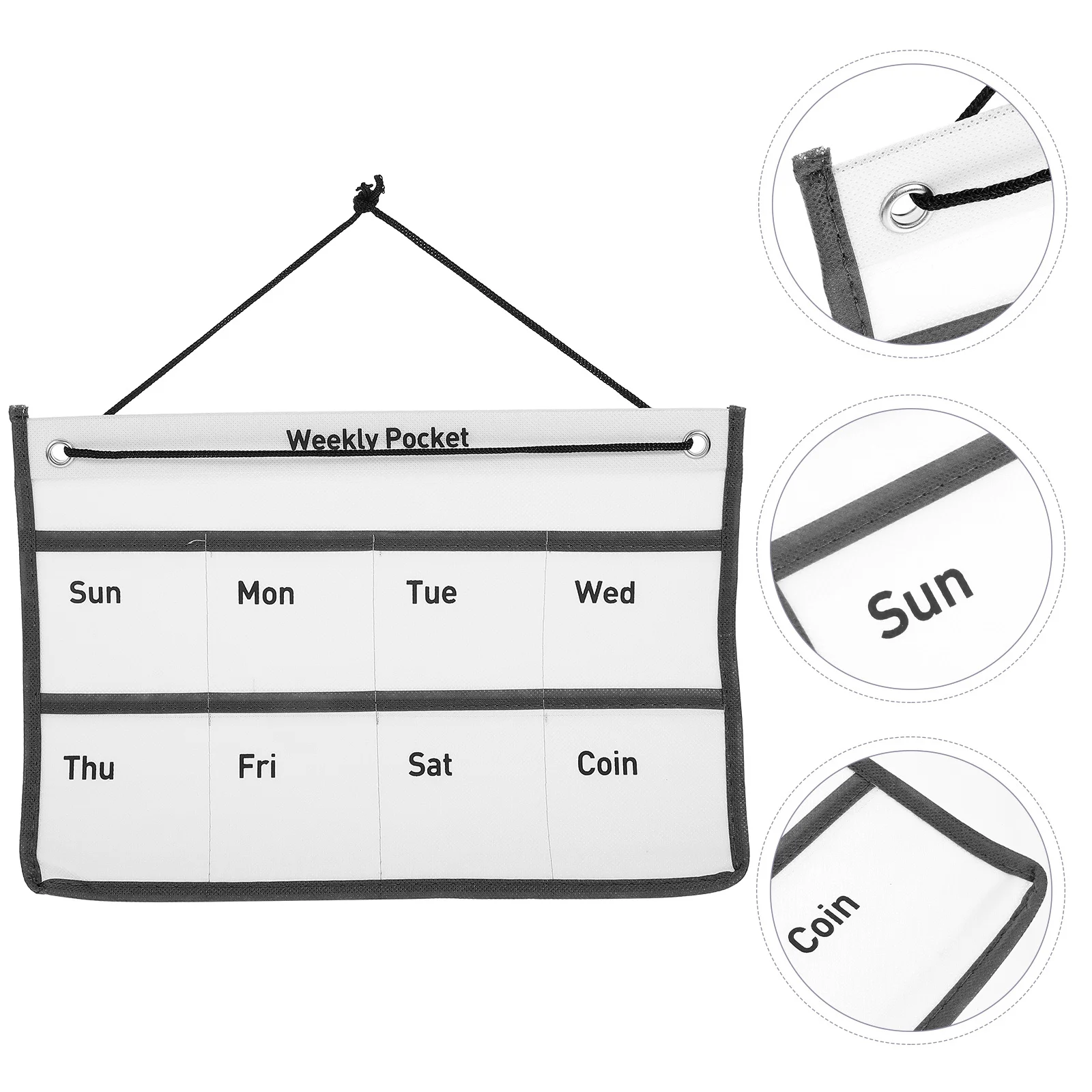 

Hanging Pocket Organizer Storage Bag Non-Woven Fabric For Home Office Wall Mounted Pouch Hanging Schedule Bag Weekly Calendar