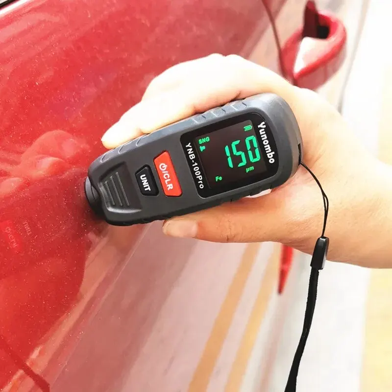 Yunombo New Release YNB-100Pro Fe NFe Fe+Zn Mini Film Thickness Meter Coating Thickness Gauge Car Paint Thickness Tester