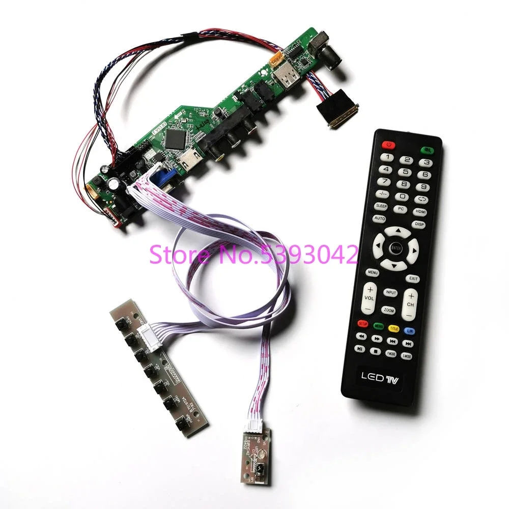 

KIT Fit LP140WH4 -TLA1/A2/B1/B2 LCD Screen VGA+AV HDMI-Compatible LVDS 40Pin Remote 1366*768 Analog TV Control Drive Board