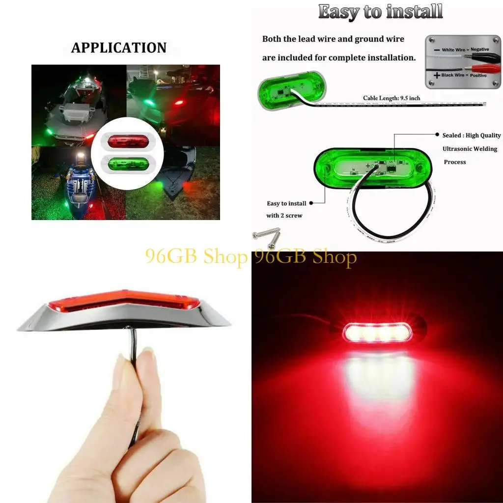 

96 ГБ Home Garden Led Light 2pcs 24 В навигационные световые аксессуары лодки