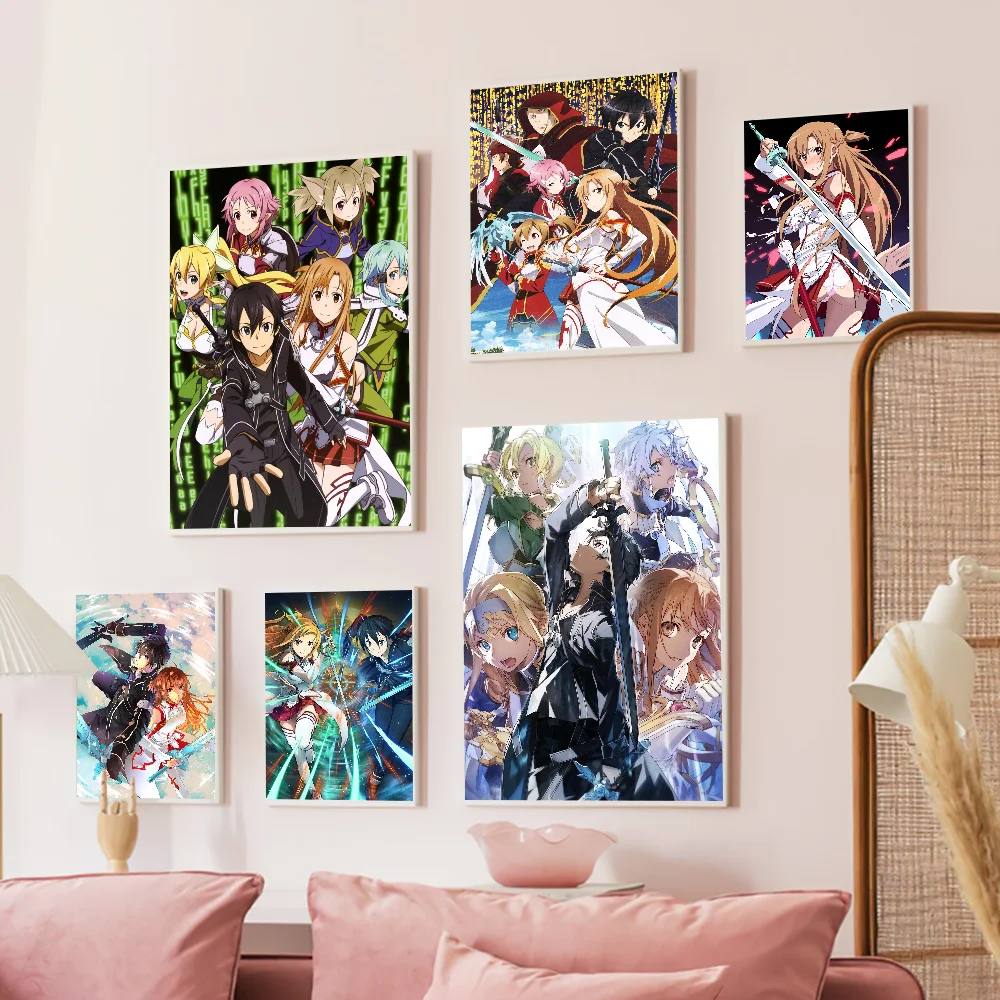 Anime Sword Online Good Quality Prints And Posters Vintage Room Bar Cafe Decor Home Decor