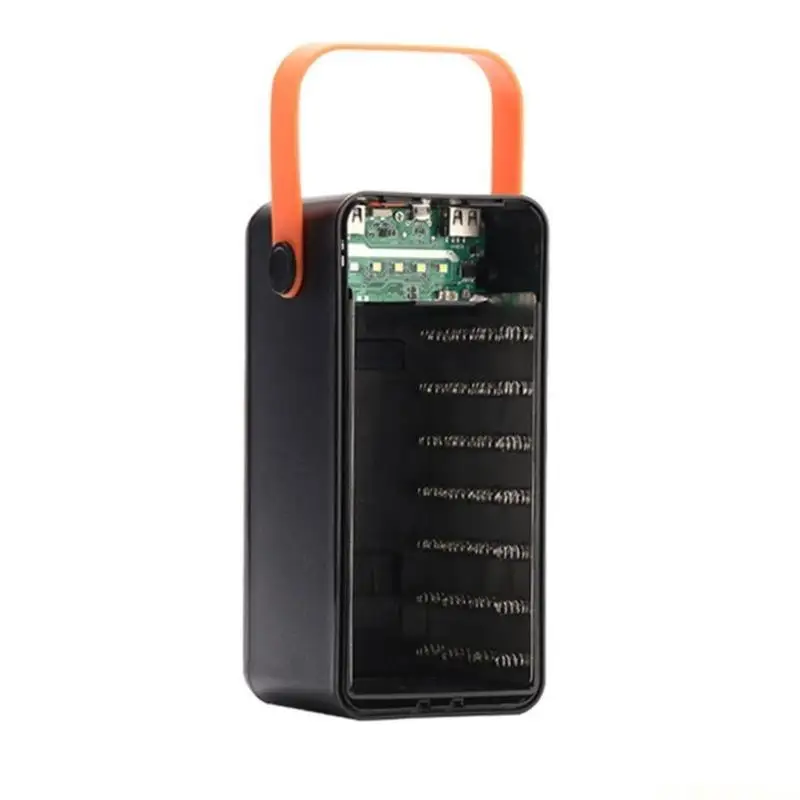 E56B No Batteries Mobile Power Casing 35-Section 18650 Housing Case Skin