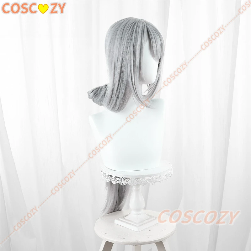 Honkai Impact Hanya Cosplay Pruik Vrouwen Zilvergrijs Lange Pruik Halloween Carnaval Rollenspel Pruiken