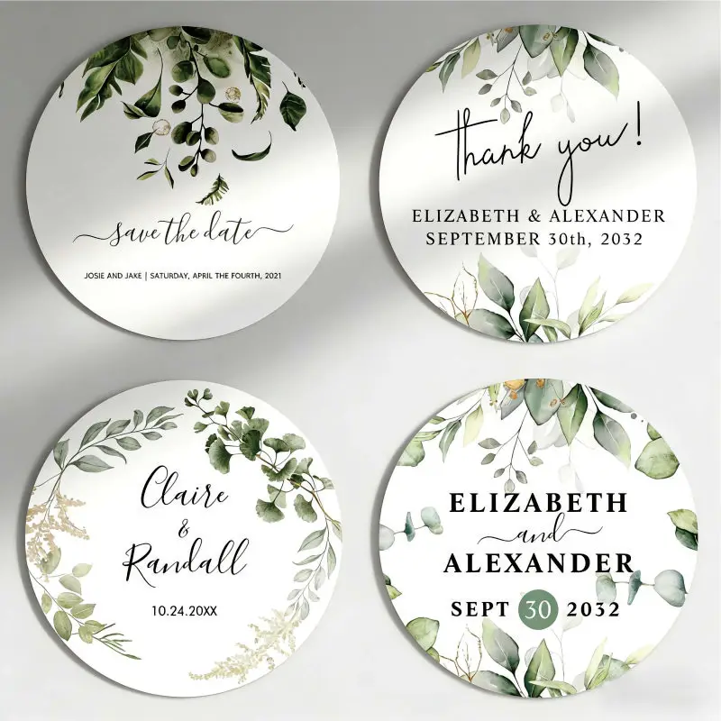 

Customized wedding thank-you circular stickers Customized personalized thank-you gift labels are used for weddings, birthdays