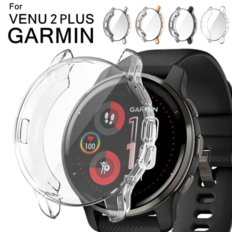 Für Garmin Venu 2 Plus Anti-scratch Shell Screen Protector Volle Abdeckung Schutzhülle TPU Schutzhülle Für Venu 2 Plus