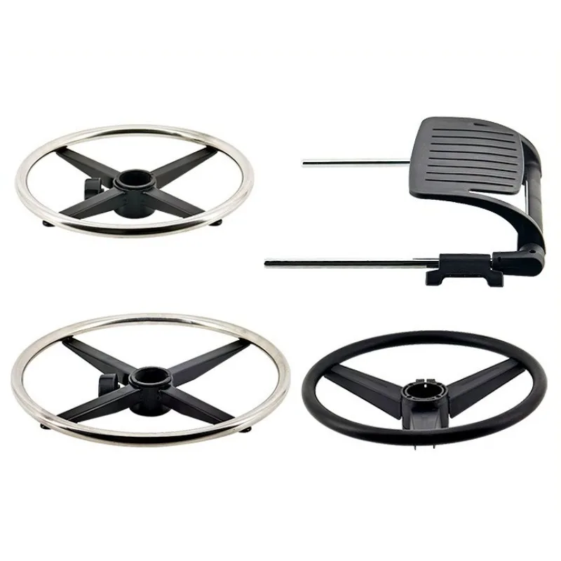 Height Adjustable Stool Stainless Steel Ring Cross Footrest Office Chair Flip Up Retractable Foot Pedal Chair Accessories New