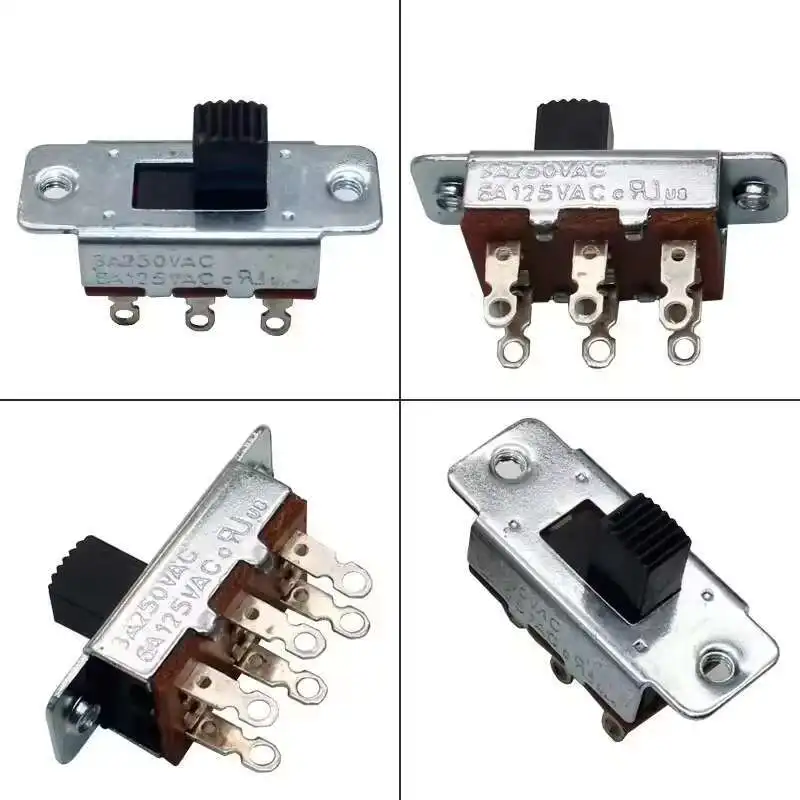 ZE-209-22 DPDT ON-ON Mini 6-контактный с черной ручкой высоты, ползунковый переключатель управления обратным направлением для вентилятора Ceig